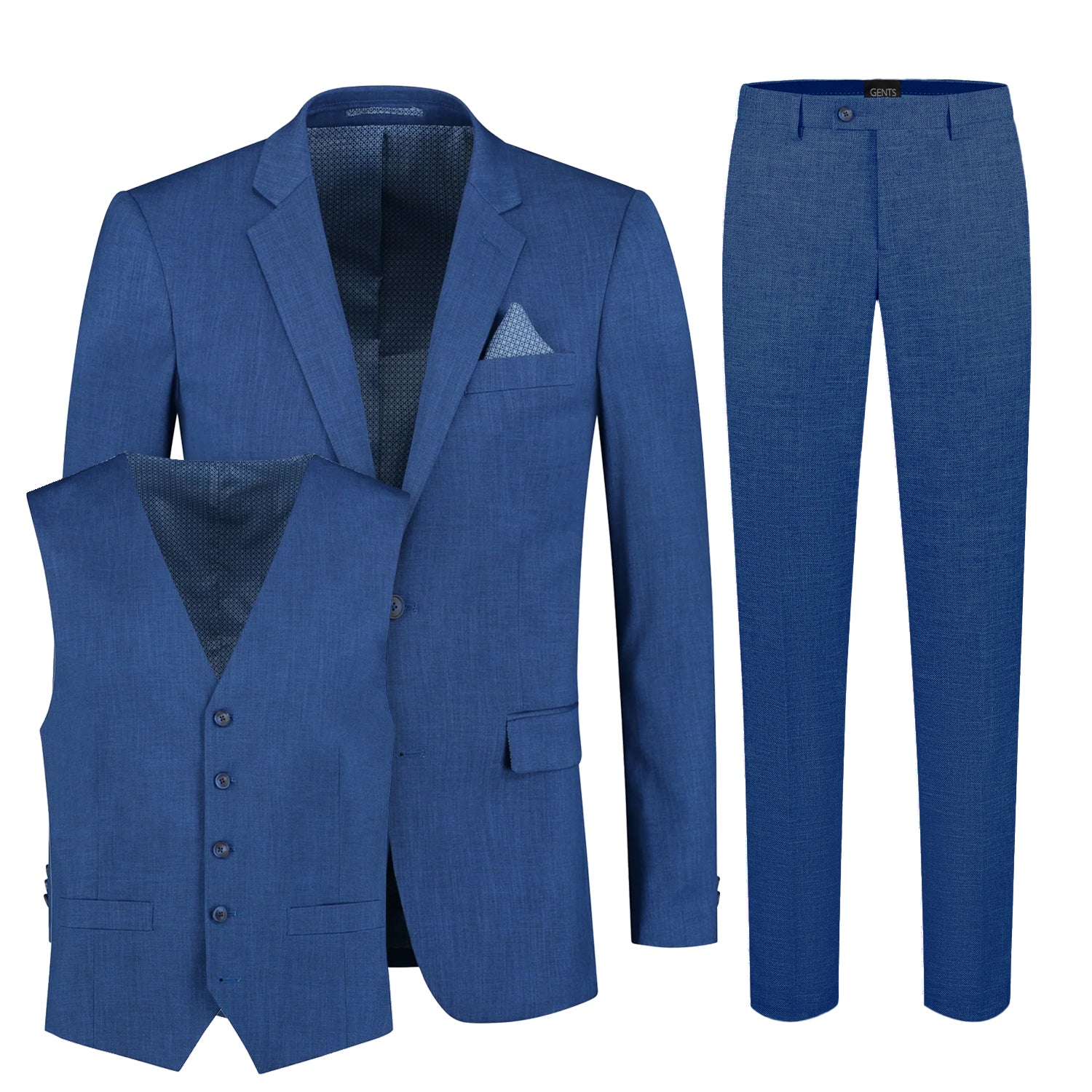 Pak linnenlook blauw 3 - delig - Gents