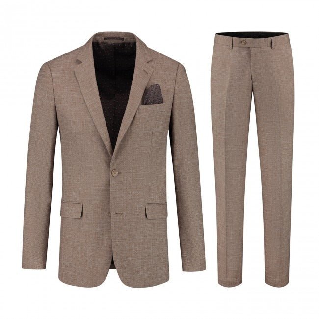 Pak linnenlook bruin 2 - delig - Gents