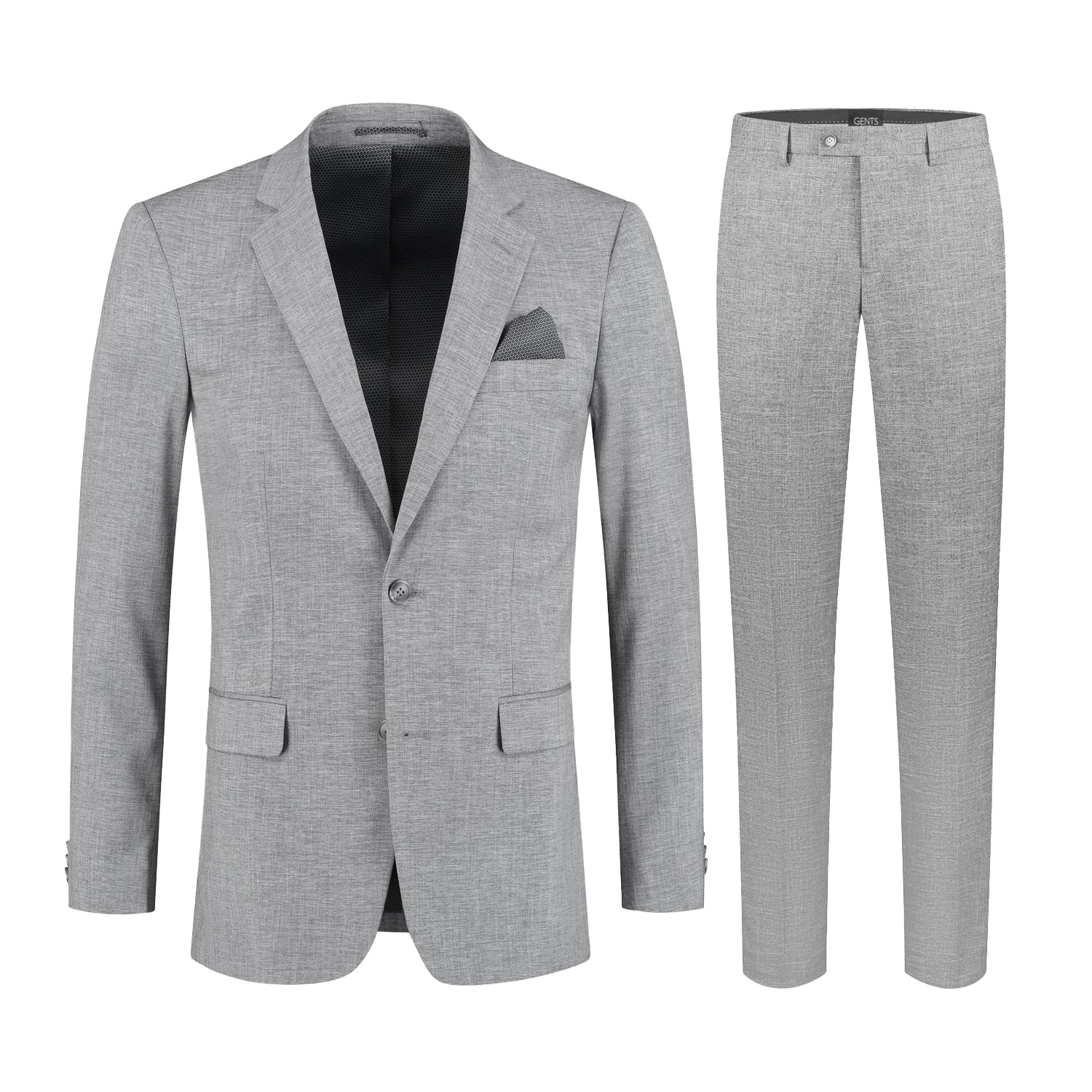Pak linnenlook grijs 2 - delig - Gents