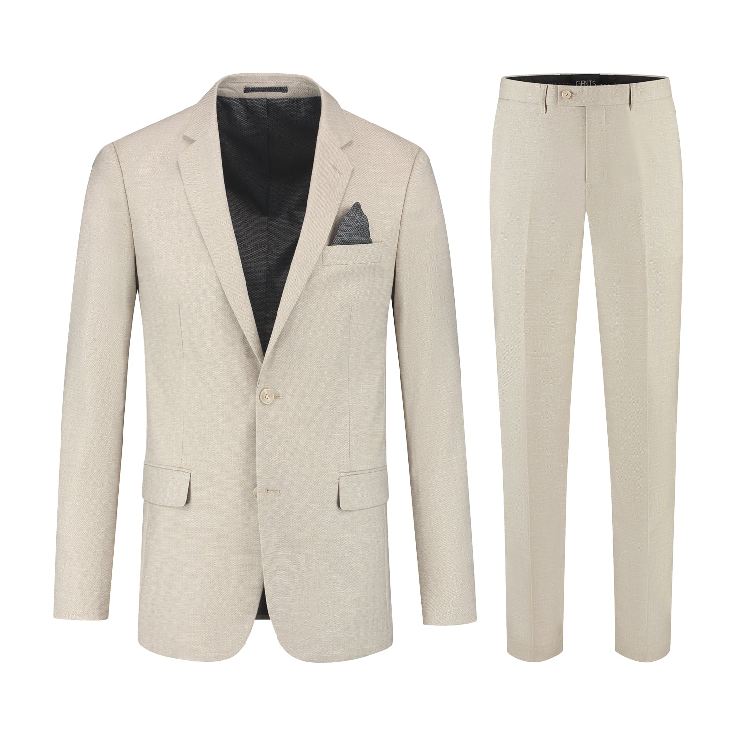 Pak linnenlook zand 2 - delig - Gents