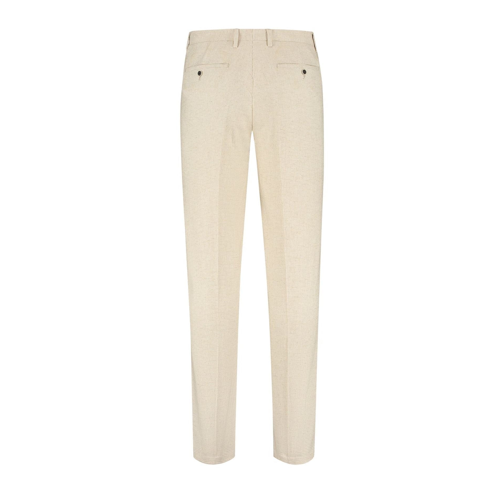 Pak pied - de - poule linnen - katoen beige - Gents