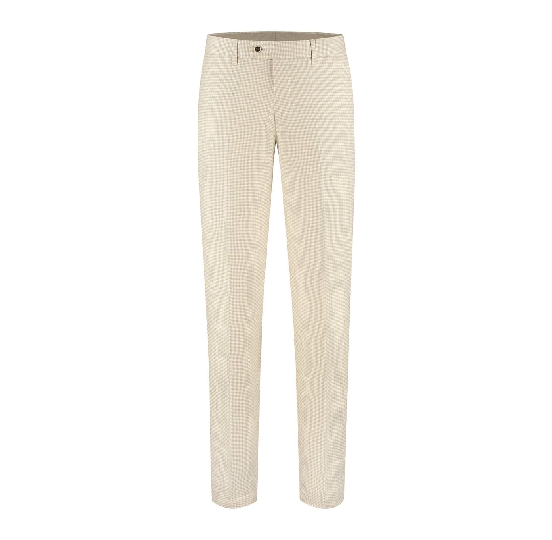 Pak pied - de - poule linnen - katoen beige - Gents