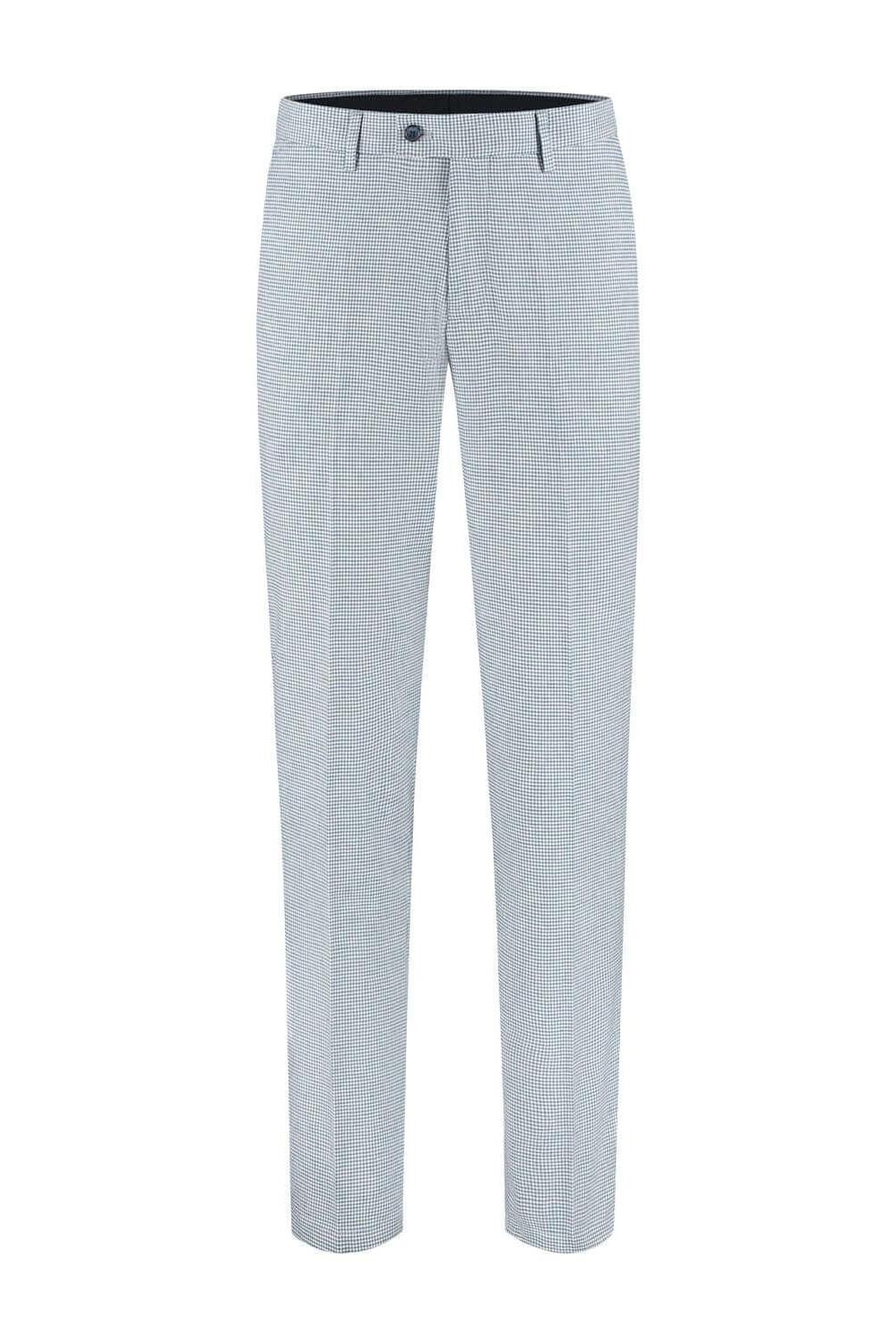 Pak pied - de - poule linnen - katoen blauw - Gents