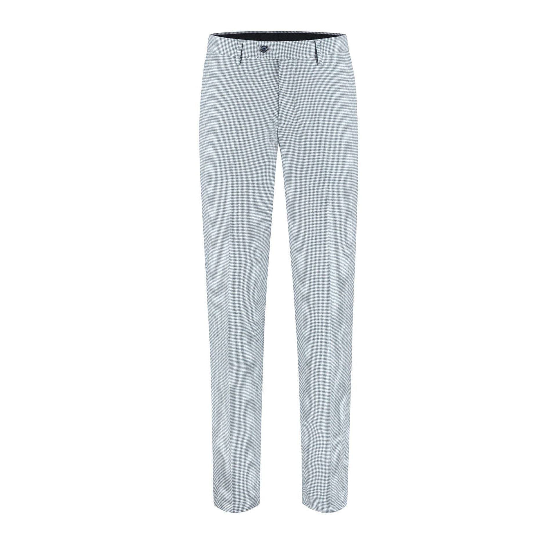 Pak pied - de - poule linnen - katoen blauw - Gents