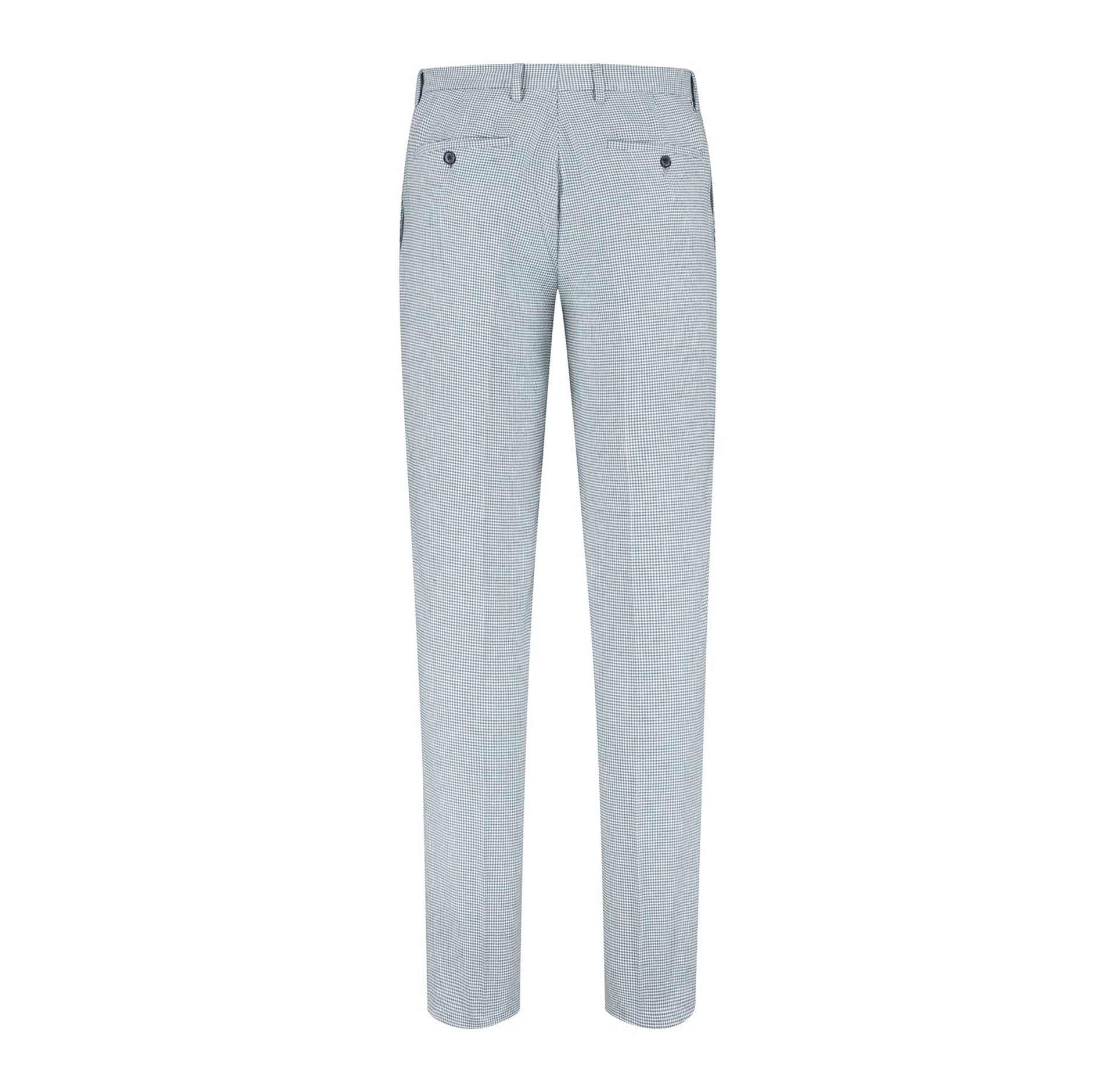 Pak pied - de - poule linnen - katoen blauw - Gents