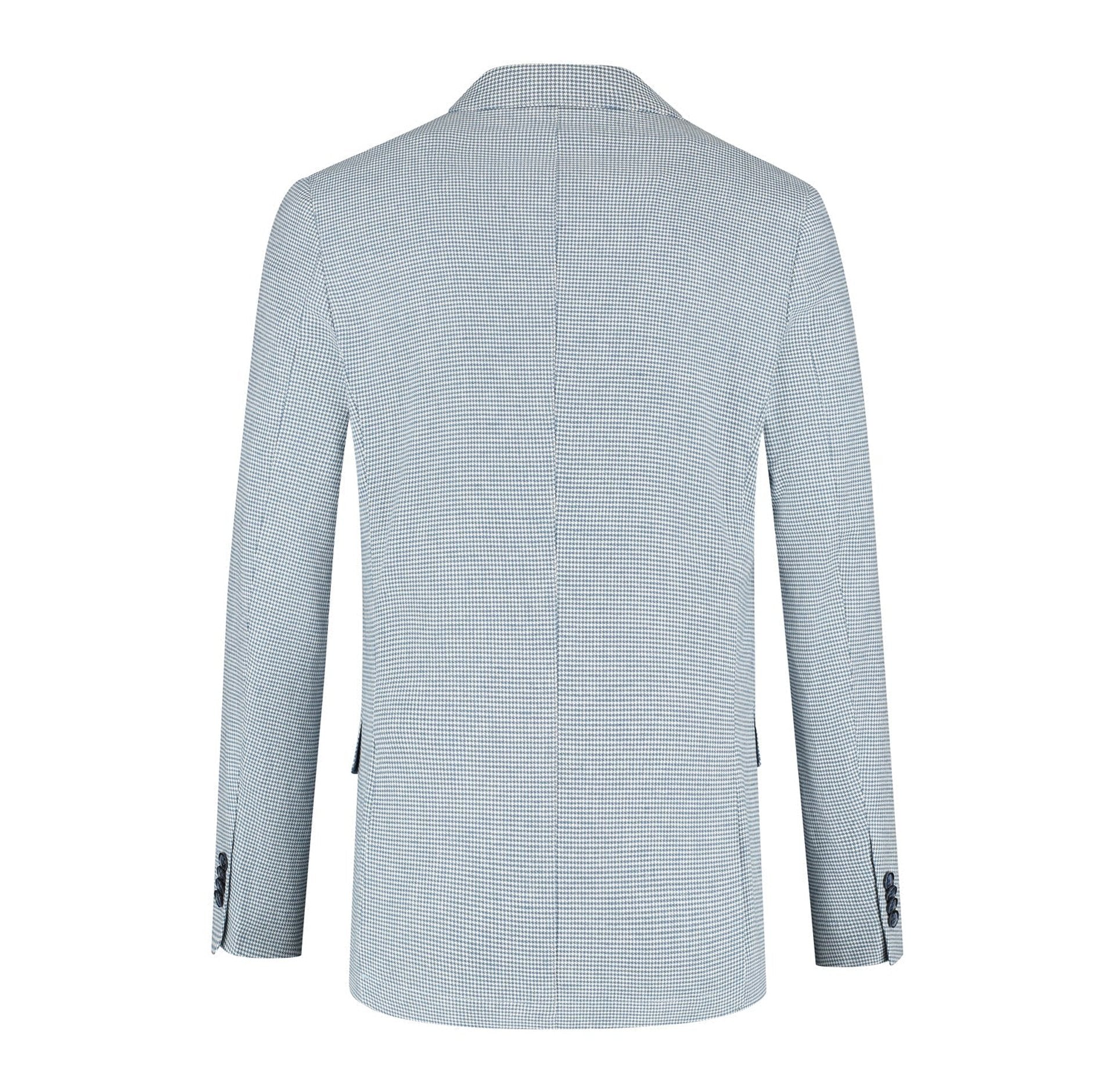 Pak pied - de - poule linnen - katoen blauw - Gents
