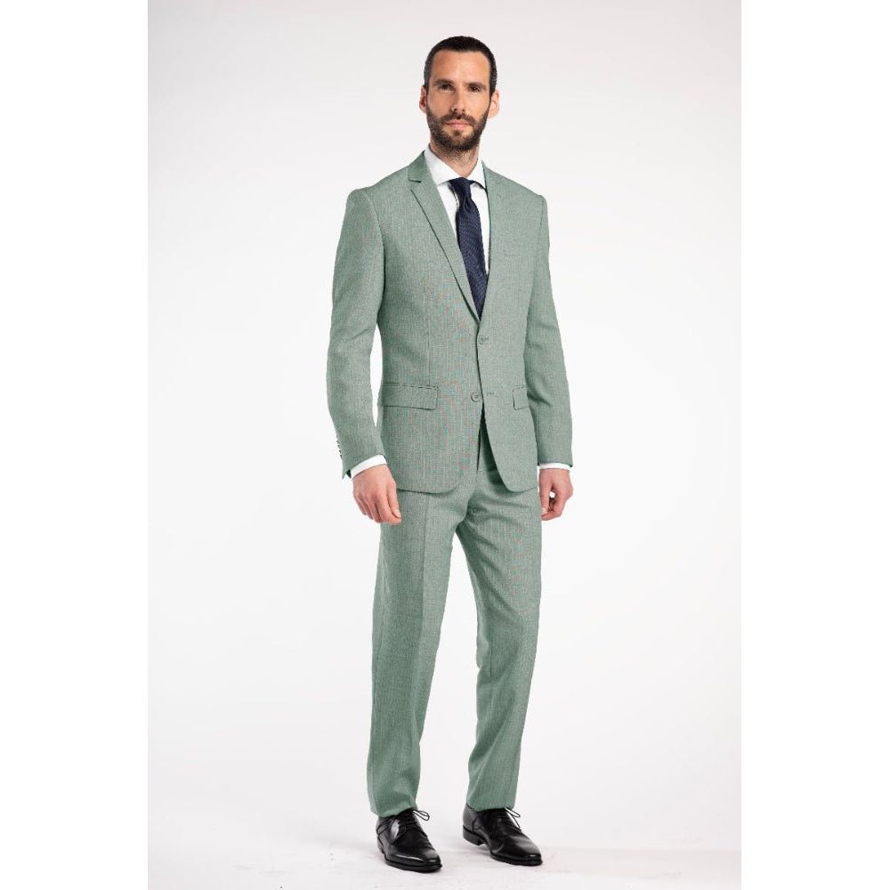 Pak pinstripe groen 3 - delig - Gents