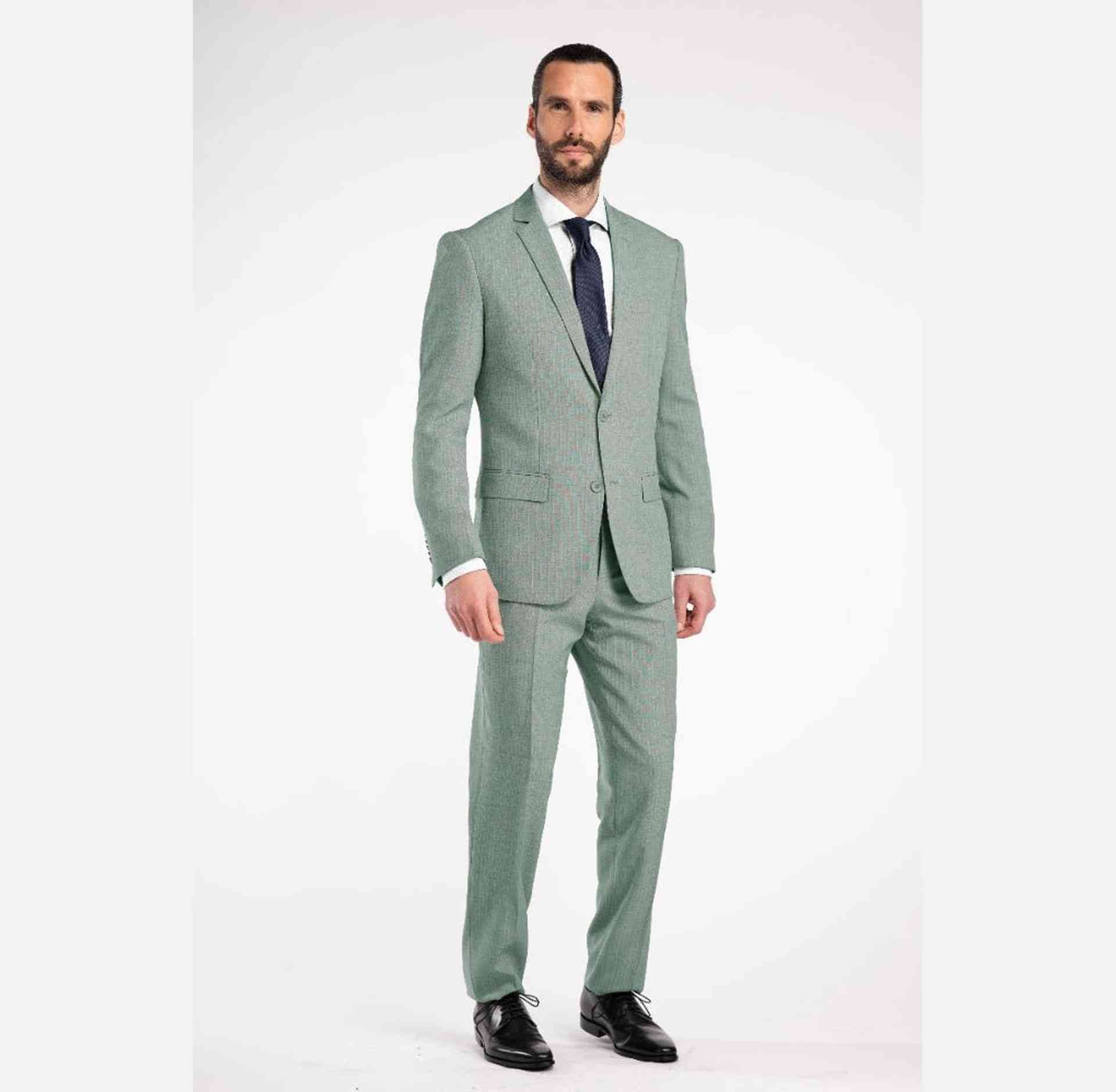 Pak pinstripe groen 3 - delig - Gents