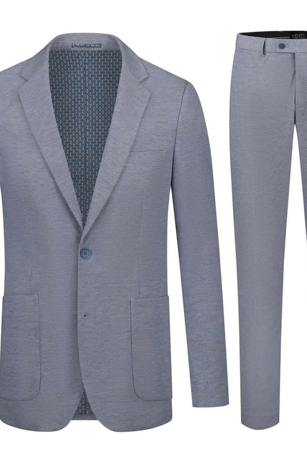 Pak stretch blauwgrijs 2 - delig - Gents