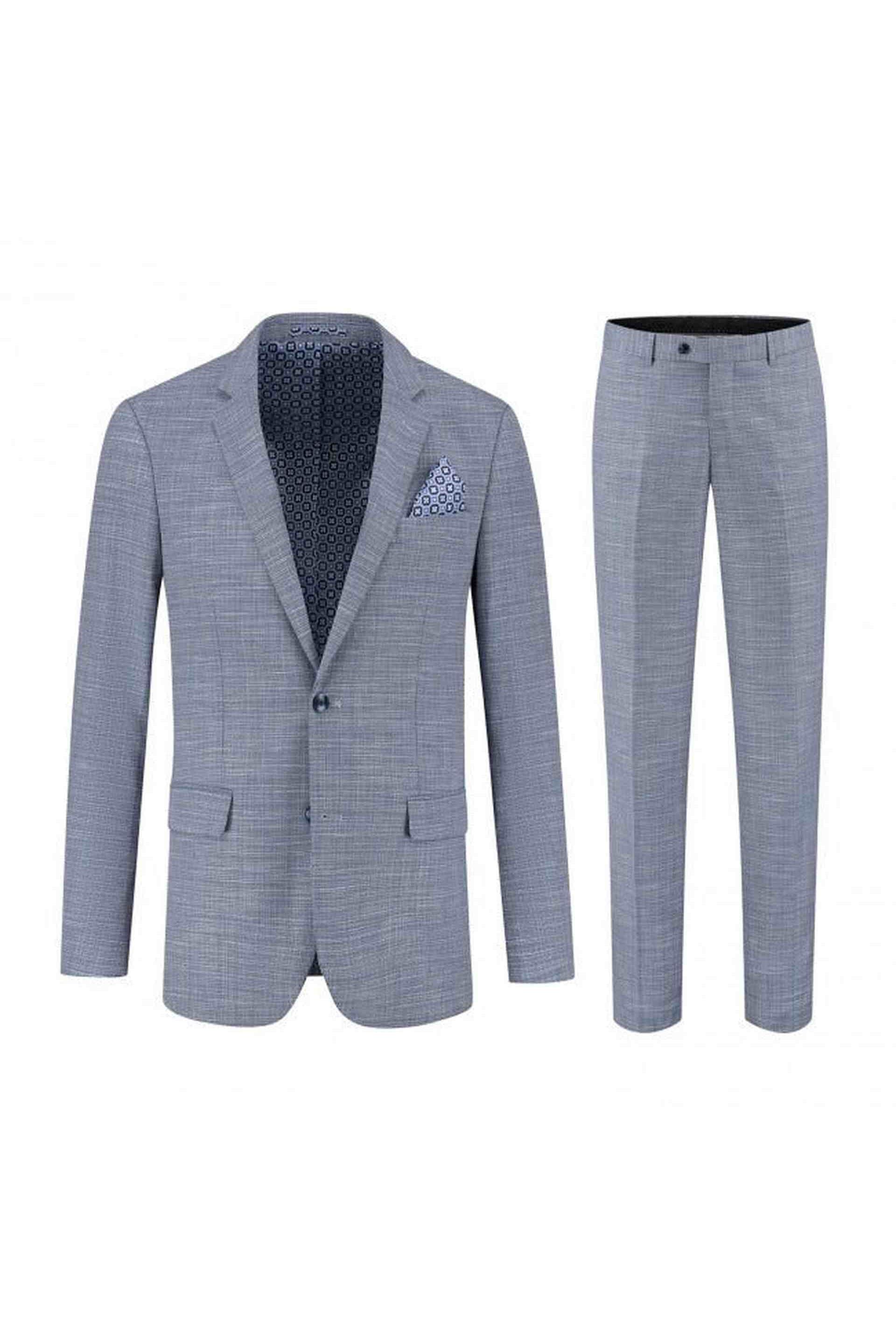 Pak structuur steenblauw 2 - delig - Gents