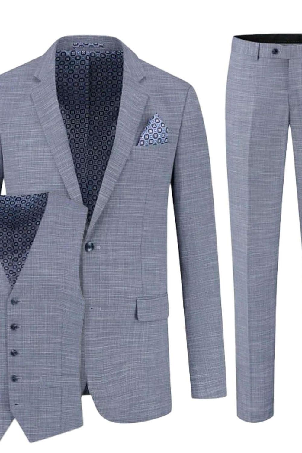 Pak structuur steenblauw 3 - delig - Gents