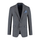 Pak wol tweed streep grijsblauw - Gents