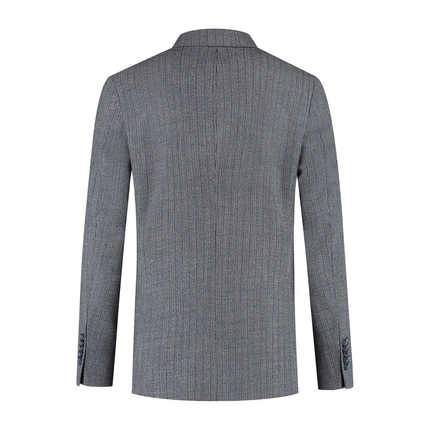 Pak wol tweed streep grijsblauw - Gents