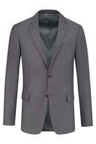 Pak wolblend - grijs 2-delig, elegante grijze blazer met klassieke snit en perfecte pasvorm.