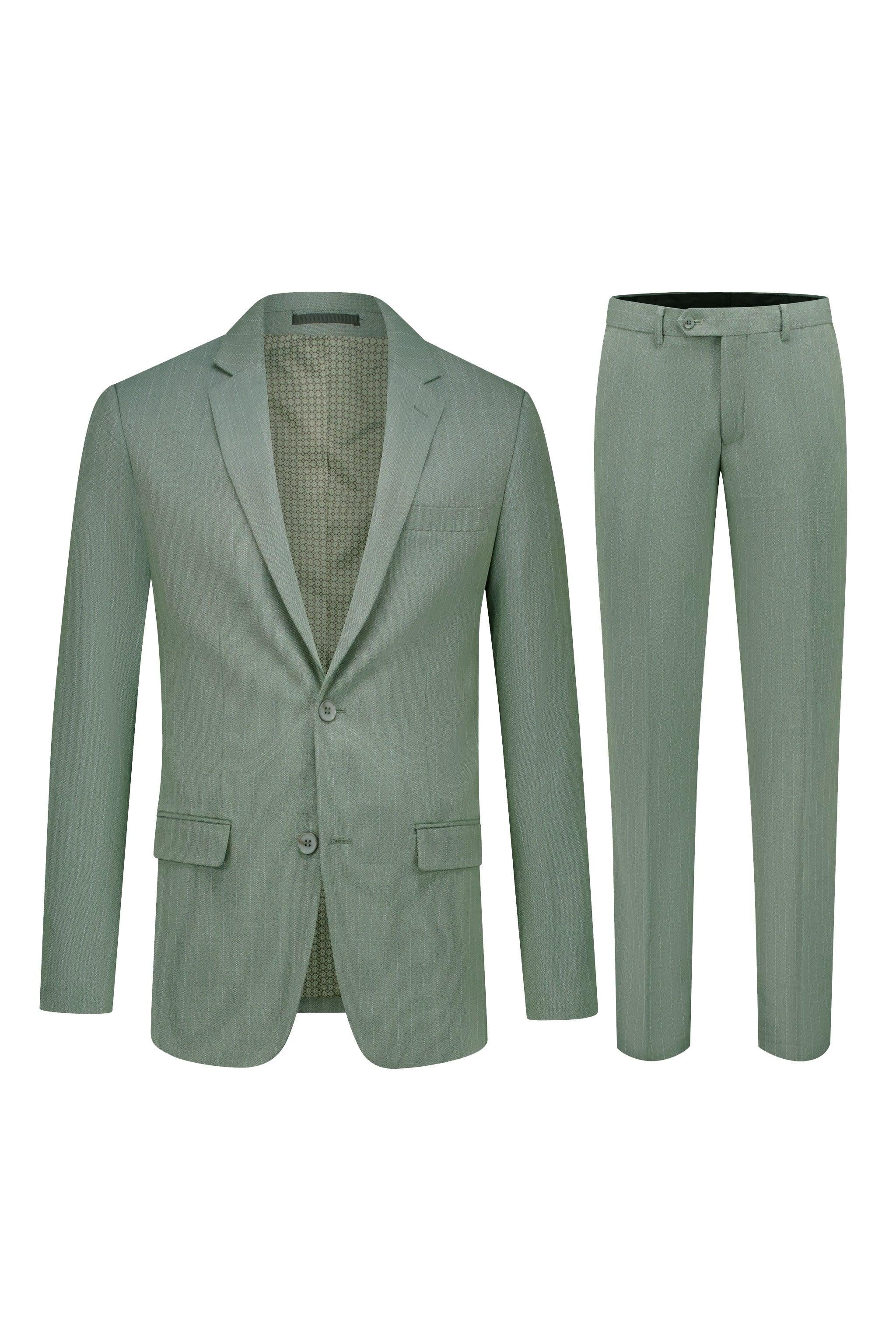 Pak pinstripe groen 3-delig