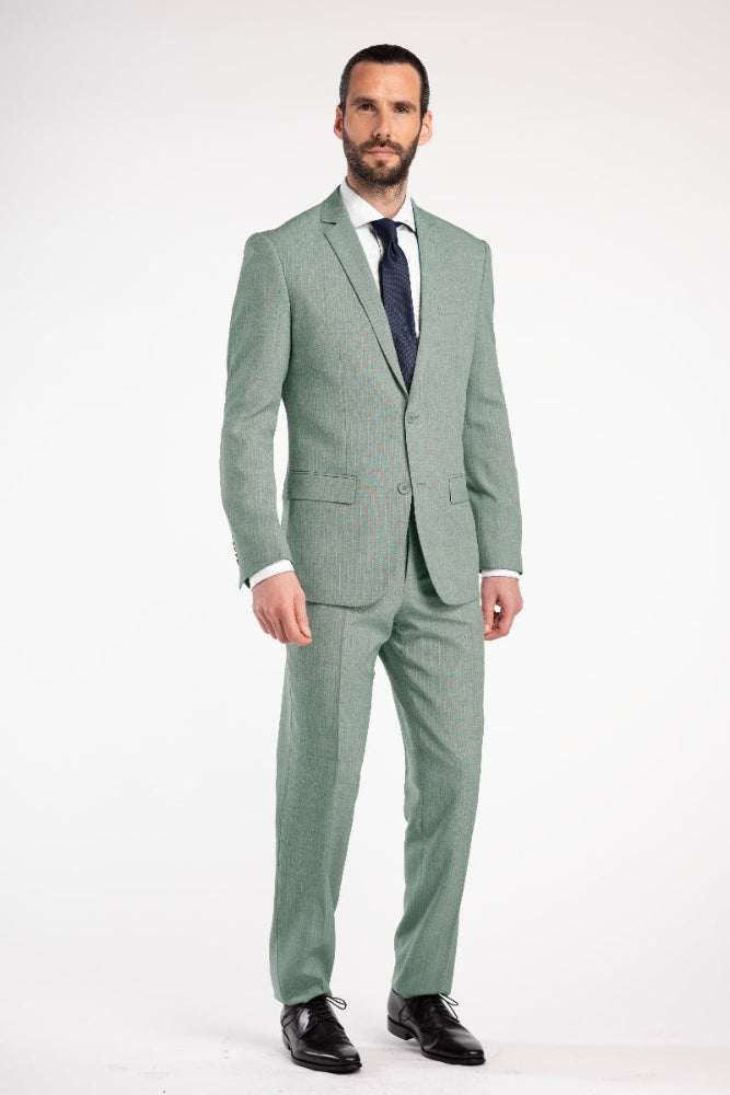 Pak pinstripe groen