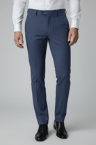 Pantalon bi-stretch blauw - detail benen