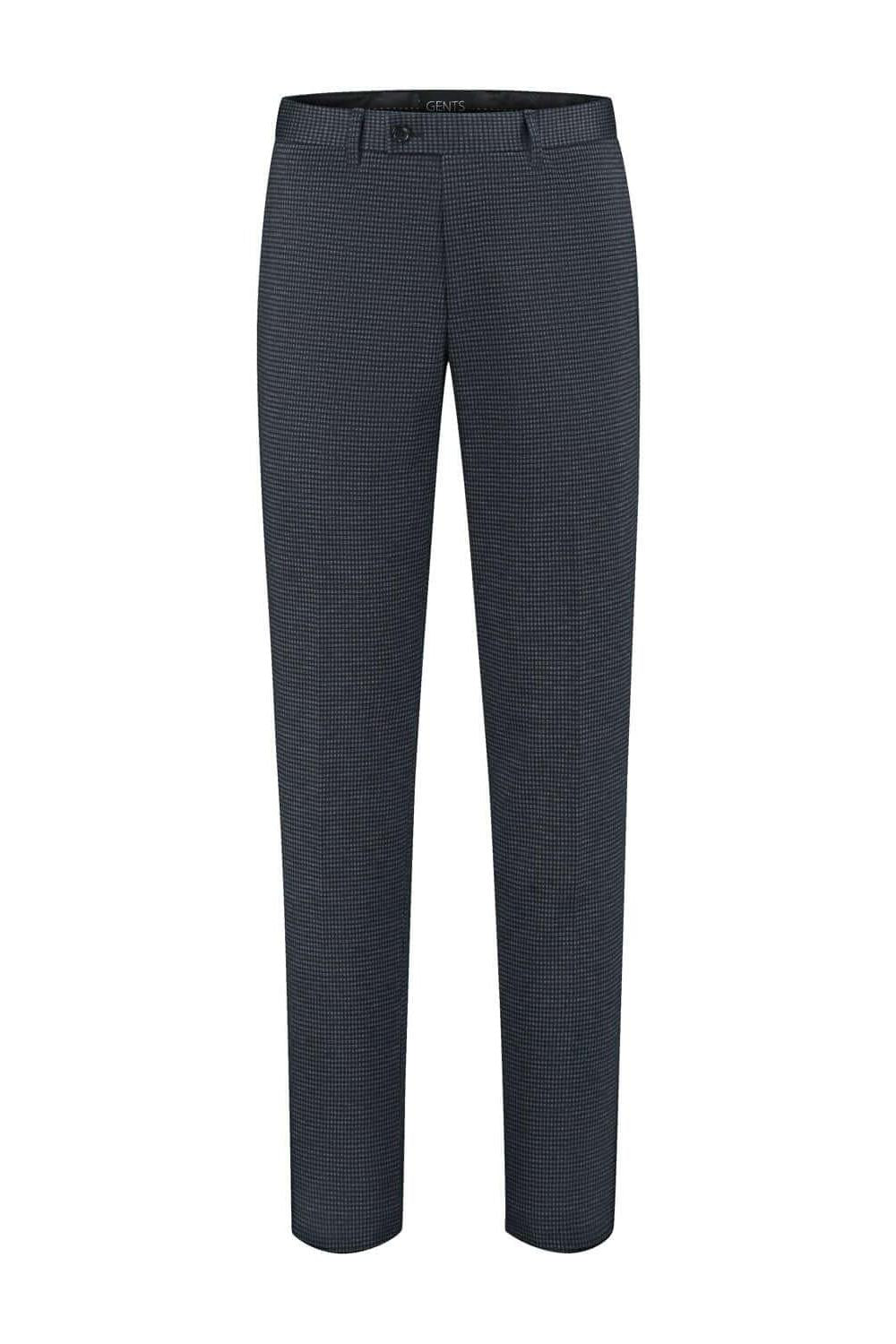Pantalon miniruit blauw - grijs - Gents