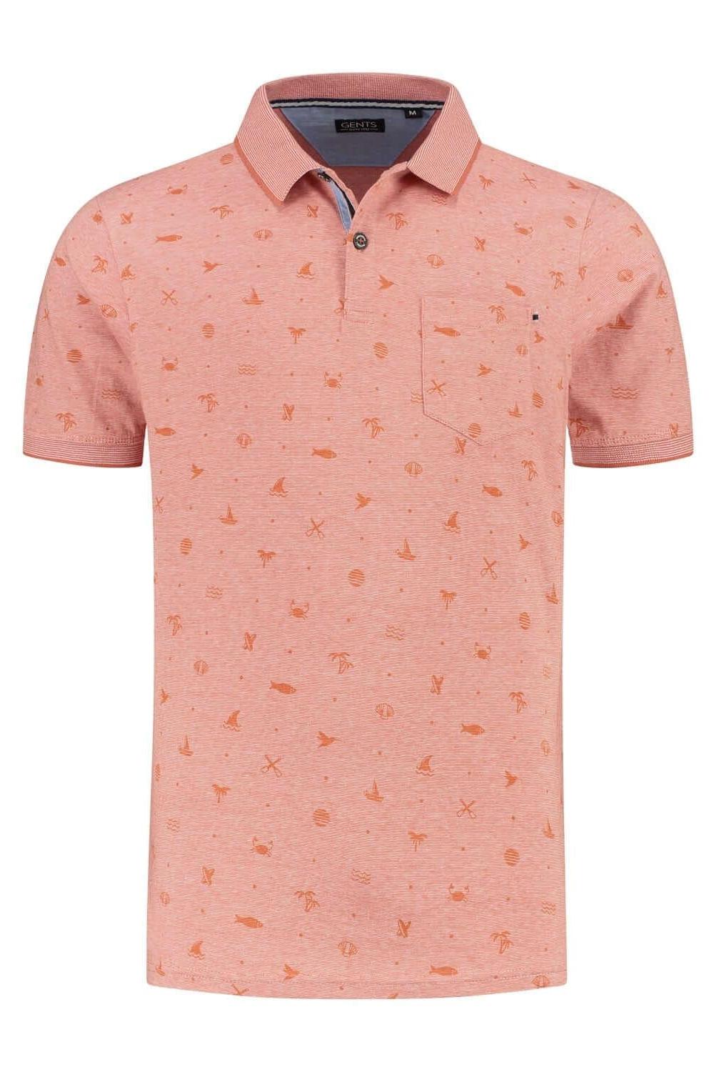 Polo pinstripe brique - Gents