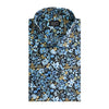 Print bloem blauw - bruin - Gents