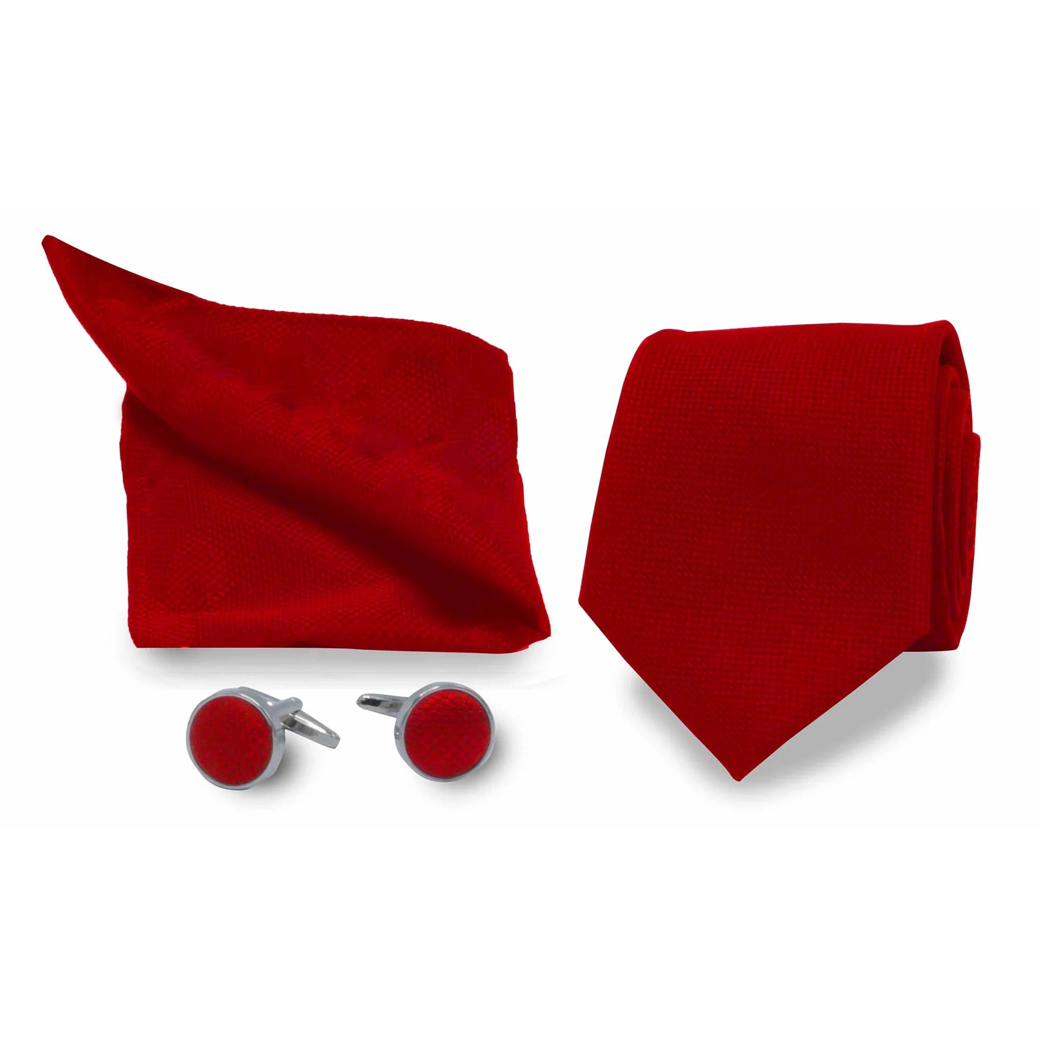 Set das manchet pochet rood - Gents