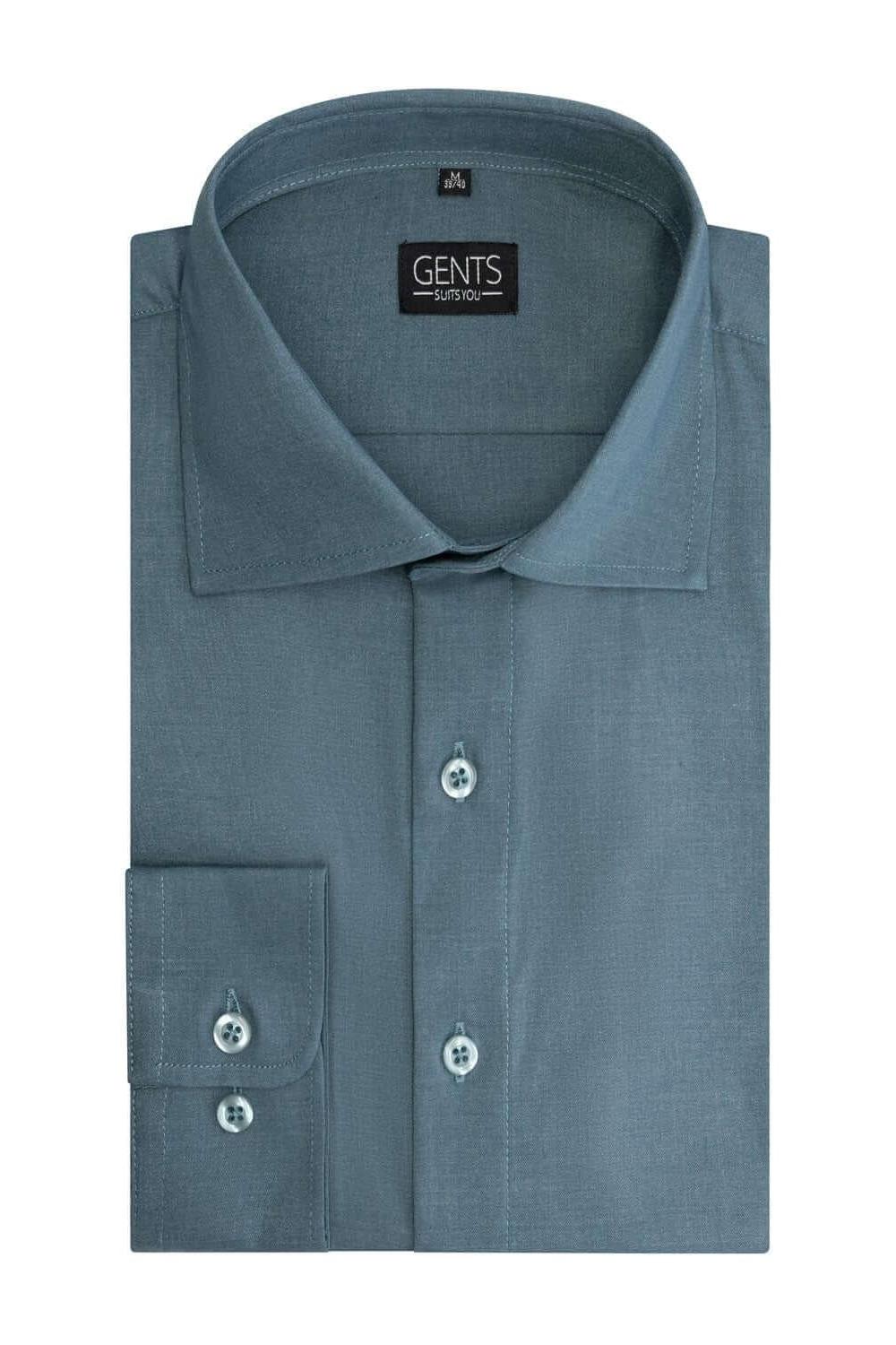 Slimfit bamboe petrol - Gents