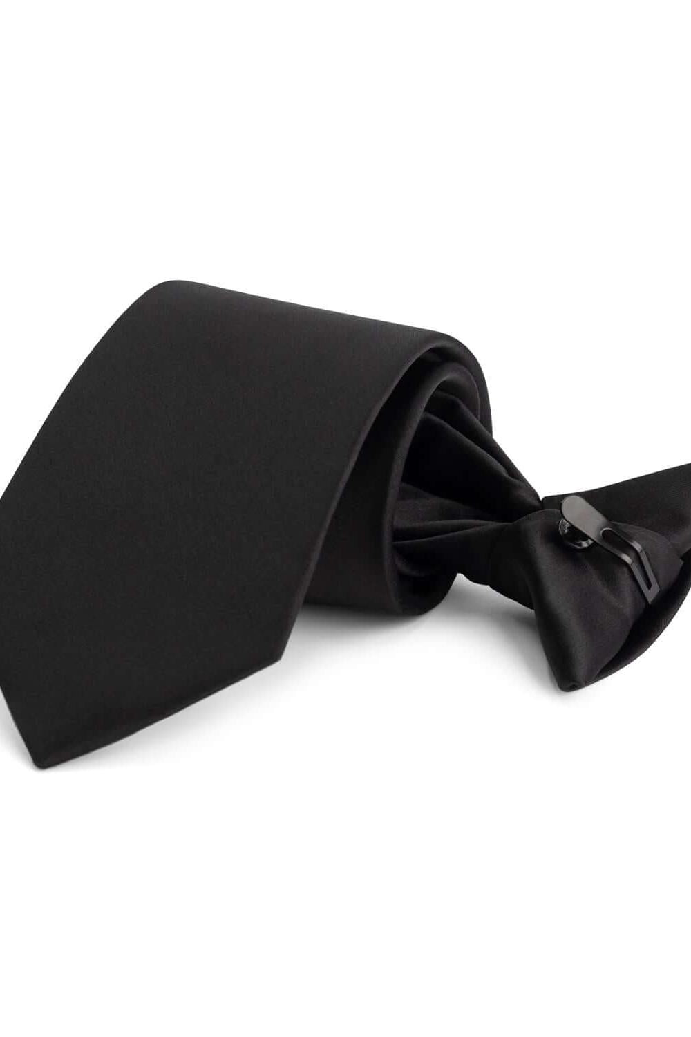 Stropdas clip on zwart, kreukbestendig met kleurvaste sluiting, perfect voor elke gelegenheid.