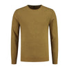 Trui ronde hals mosterd wol - Gents