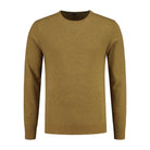 Trui ronde hals mosterd wol - Gents