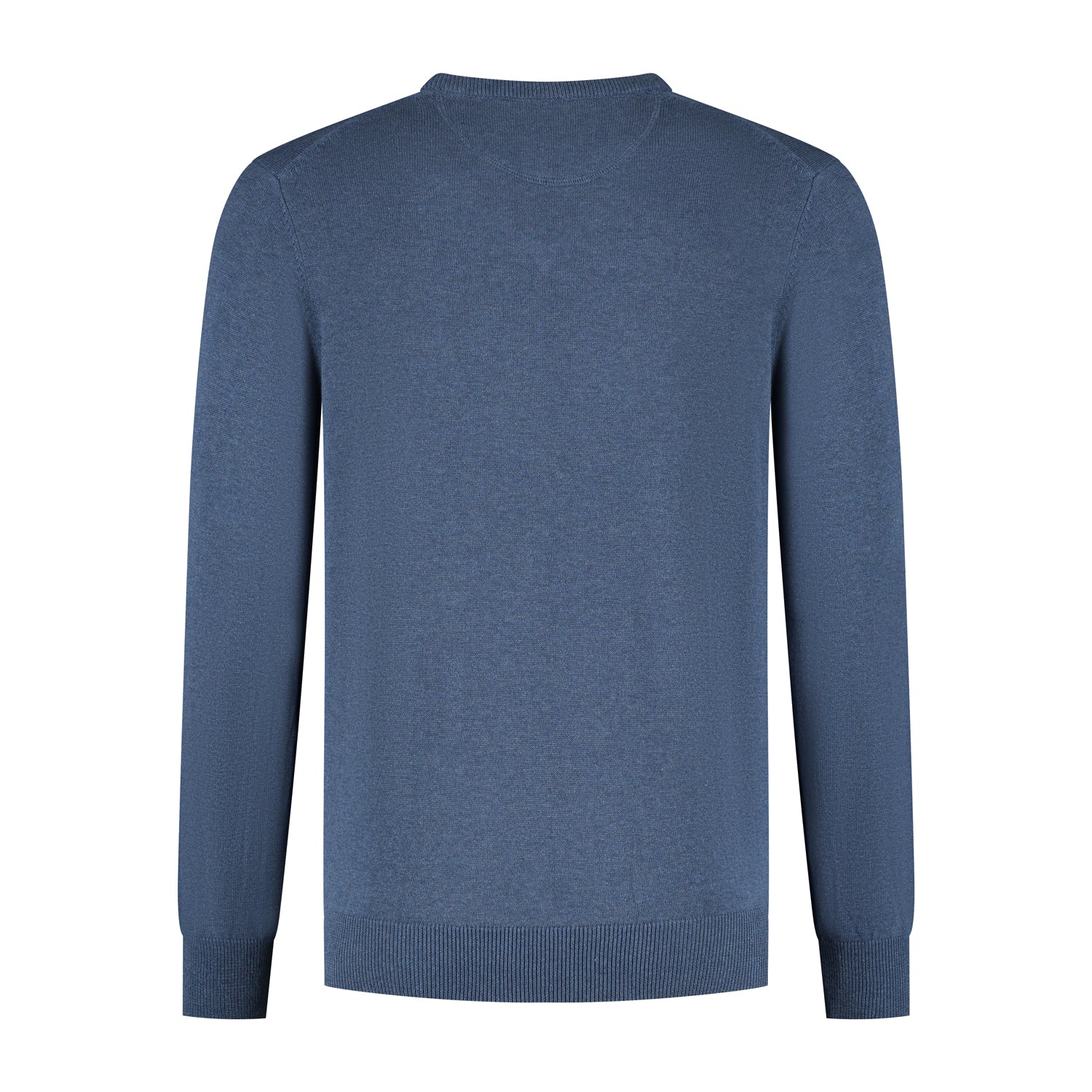 Trui V - hals softcotton blauw - Gents