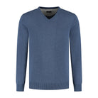 Trui V - hals softcotton blauw - Gents