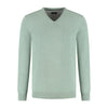 Trui V - hals softcotton oudgroen - Gents