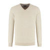 Trui V - hals softcotton zand - Gents