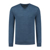 V - neck merinoblend blauw - Gents