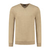 V - neck merinoblend camel - Gents