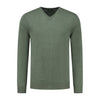 V - neck merinoblend groen - Gents